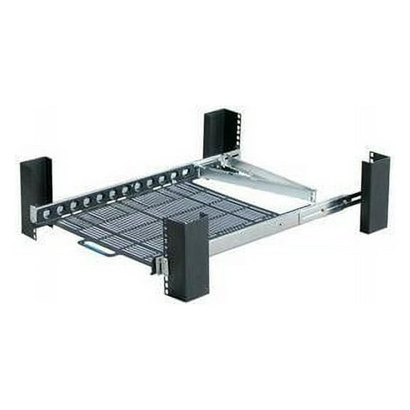 RackSolutions 1U Dry Sliding Computer Shelf, 20" Depth, 45 lb Capacity
