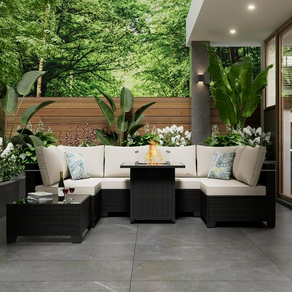 Innovation Works 14 Pcs Outdoor Sectional Replacement Cushion Set,Waterproof Outdoor Cushion Slipcover with Zipper,