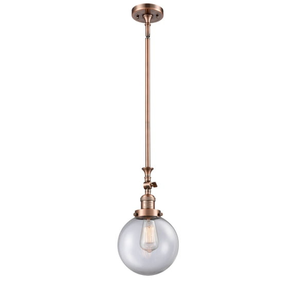 Innovations 1-LT Beacon 8" Mini Pendant - Antique Copper - 206-AC-G202-8