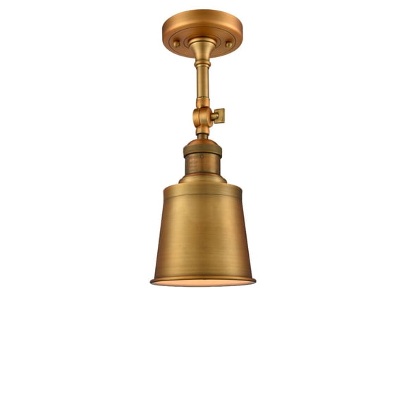 Innovations 1-LT LED Addison 5" Semi-Flush Mount - Brushed Brass - 201F-BB-M9-LED