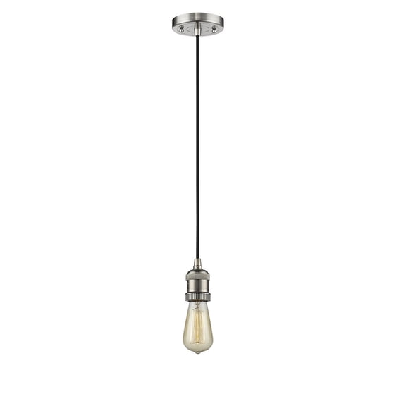 Innovations 1-LT LED Bare Bulb 2" Mini Pendant - Brushed Satin Nickel - 200C-SN-LED