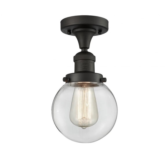 Innovations 1-LT LED Beacon 6" Semi-Flush Mount - Oil Rubbed Bronze - 517-1CH-OB-G202-6-LED