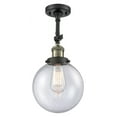 thumbnail image 1 of Innovations 1-LT LED Beacon 8" Semi-Flush Mount - Black Antique Brass - 201F-BAB-G204-8-LED, 1 of 1