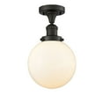 thumbnail image 1 of Innovations 1-LT LED Beacon 8" Semi-Flush Mount - Oil Rubbed Bronze - 517-1CH-OB-G201-8-LED, 1 of 1