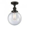 thumbnail image 1 of Innovations 1-LT LED Beacon 8" Semi-Flush Mount - Oil Rubbed Bronze - 517-1CH-OB-G204-8-LED, 1 of 1