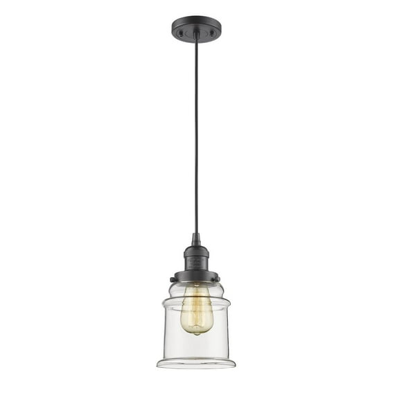 Innovations 1-LT LED Canton 6.5" Mini Pendant - Oil Rubbed Bronze - 201C-OB-G182-LED