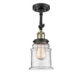 thumbnail image 1 of Innovations 1-LT LED Canton 6.5" Semi-Flush Mount - Black Antique Brass - 201F-BAB-G184-LED, 1 of 1