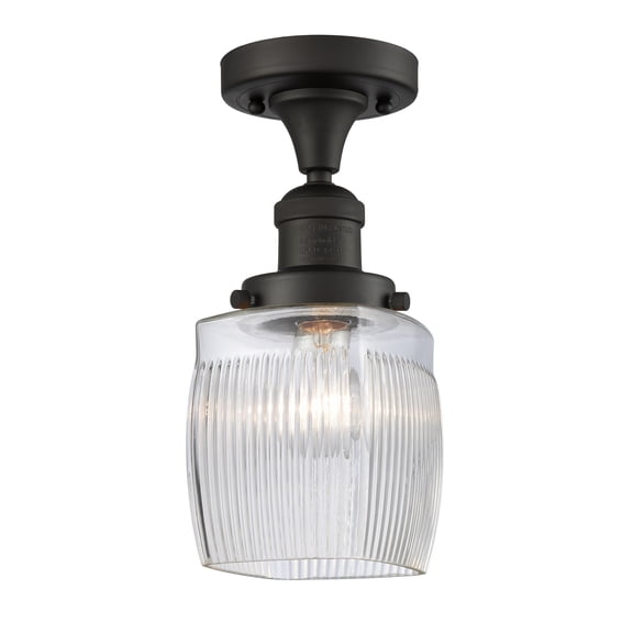 Innovations 1-LT LED Colton 10" Semi-Flush Mount - Oil Rubbed Bronze - 517-1CH-OB-G302-LED