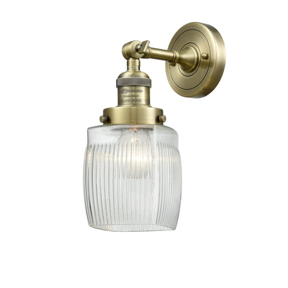 Innovations 1-LT LED Colton 14" Semi-Flush Mount - Antique Copper - 201F-AC-G302-LED