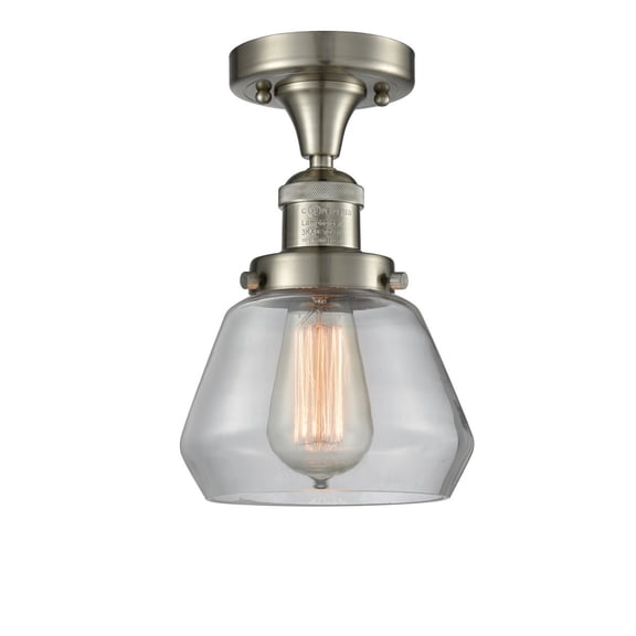 Innovations 1-LT LED Fulton 7" Semi-Flush Mount - Brushed Satin Nickel - 517-1CH-SN-G172-LED