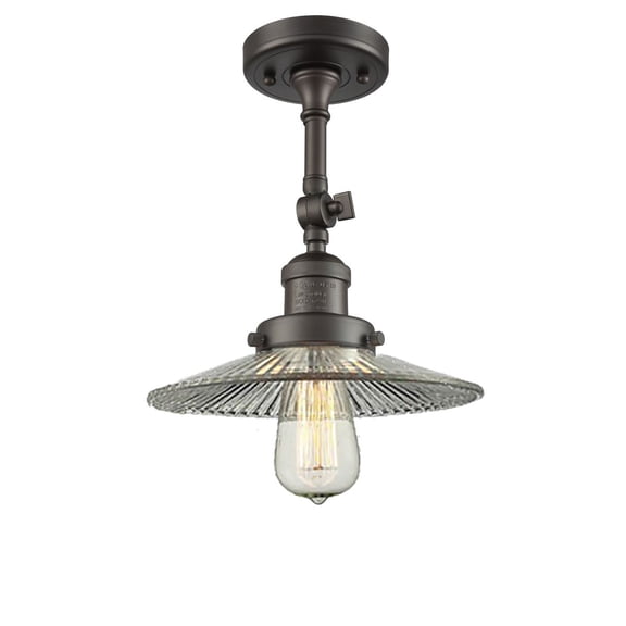 Innovations 1-LT LED Halophane 10" Semi-Flush Mount - Oil Rubbed Bronze - 201F-OB-G2-LED