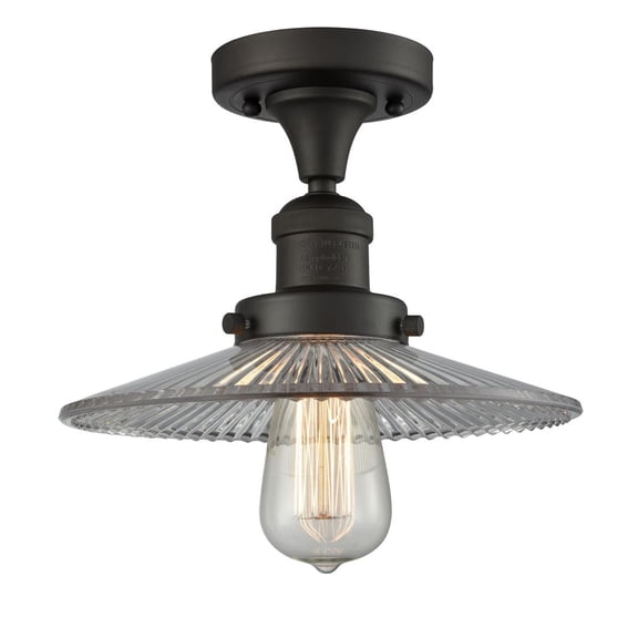 Innovations 1-LT LED Halophane 10" Semi-Flush Mount - Oil Rubbed Bronze - 517-1CH-OB-G2-LED