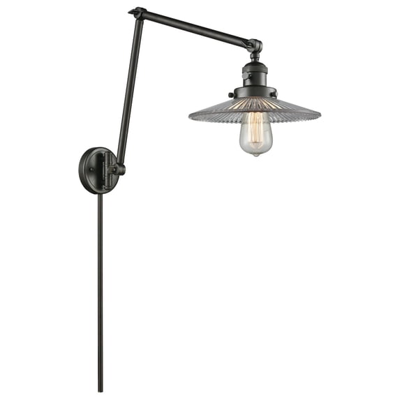 Innovations 1-LT LED Halophane 10" Swing Arm - Oil Rubbed Bronze - 238-OB-G2-LED