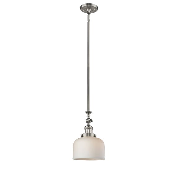 Innovations 1-LT LED Large Bell 8" Mini Pendant - Brushed Satin Nickel - 206-SN-G71-LED