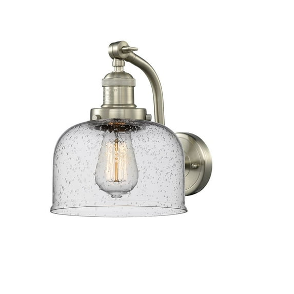 Innovations 1-LT LED Large Bell 8" Sconce - Brushed Satin Nickel - 515-1W-SN-G74-LED