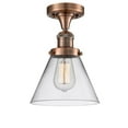 thumbnail image 1 of Innovations 1-LT LED Large Cone 8" Semi-Flush Mount - Antique Copper - 517-1CH-AC-G42-LED, 1 of 1