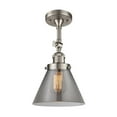 thumbnail image 1 of Innovations 1-LT LED Large Cone 8" Semi-Flush Mount - Brushed Satin Nickel - 201F-SN-G43-LED, 1 of 1