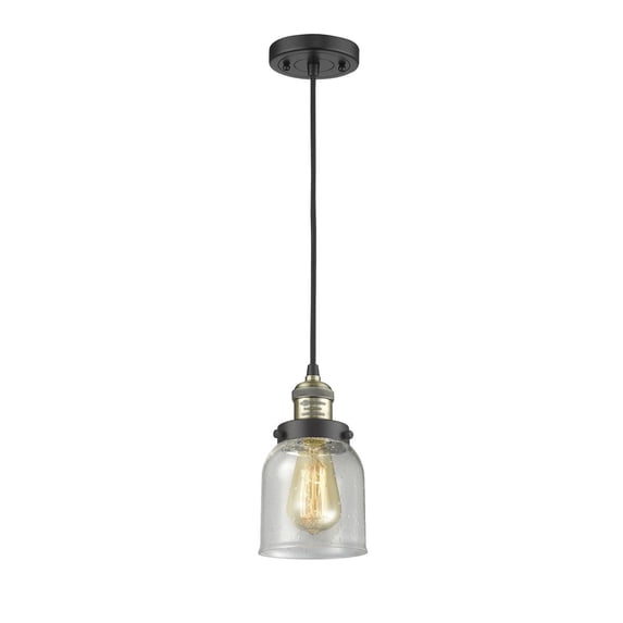 Innovations 1-LT LED Small Bell 5" Mini Pendant - Black Antique Brass - 201C-BAB-G54-LED