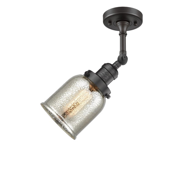 Innovations 1-LT LED Small Bell 5" Semi-Flush Mount - Oil Rubbed Bronze - 201F-OB-G58-LED