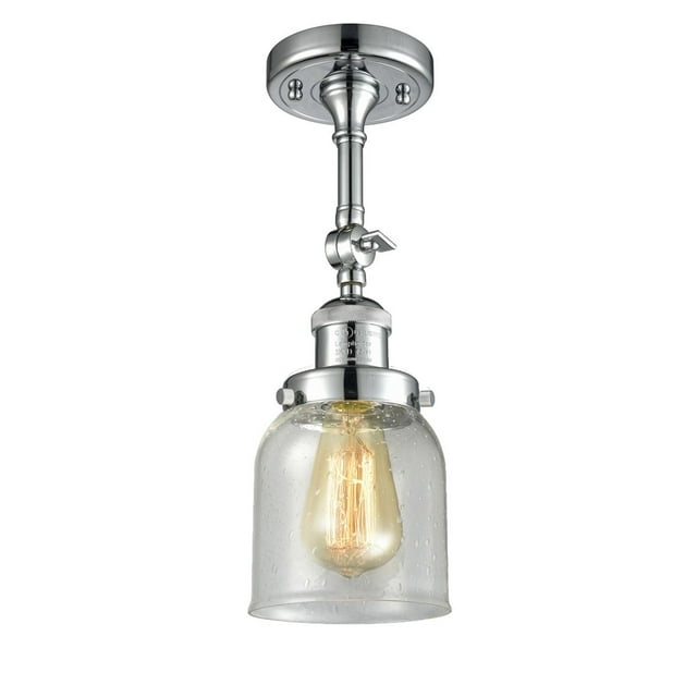 Innovations 1-LT LED Small Bell 5" Semi-Flush Mount - Polished Chrome - 201F-PC-G54-LED