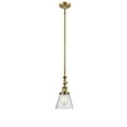 thumbnail image 1 of Innovations 1-LT LED Small Cone 6" Mini Pendant - Brushed Brass - 206-BB-G64-LED, 1 of 1