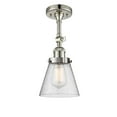 thumbnail image 1 of Innovations 1-LT LED Small Cone 6" Semi-Flush Mount - Polished Nickel - 201F-PN-G64-LED, 1 of 5
