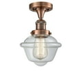 thumbnail image 1 of Innovations 1-LT LED Small Oxford 11" Semi-Flush Mount - Antique Copper - 517-1CH-AC-G532-LED, 1 of 1