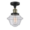 thumbnail image 1 of Innovations 1-LT LED Small Oxford 11" Semi-Flush Mount - Black Antique Brass - 517-1CH-BAB-G534-LED, 1 of 1
