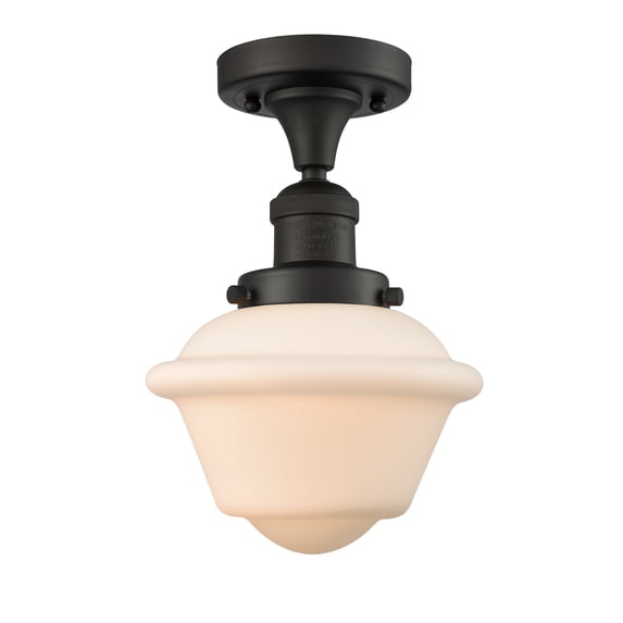 Innovations 1-LT LED Small Oxford 11" Semi-Flush Mount - Oil Rubbed Bronze - 517-1CH-OB-G531-LED