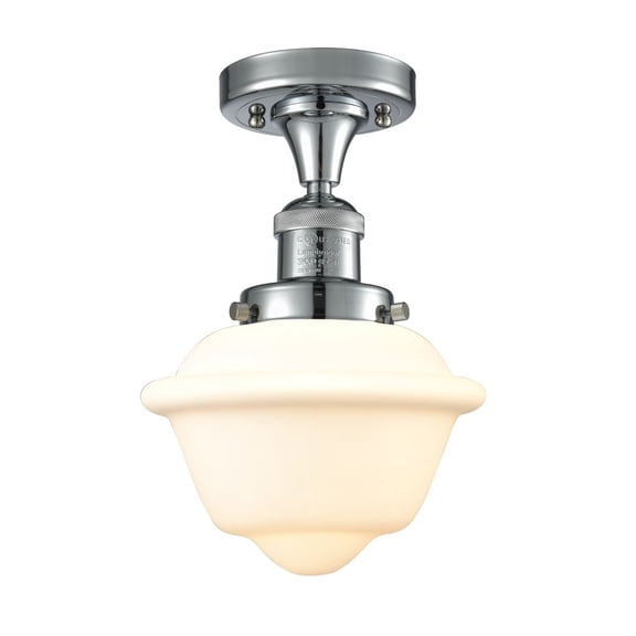 Innovations 1-LT LED Small Oxford 11" Semi-Flush Mount - Polished Chrome - 517-1CH-PC-G531-LED