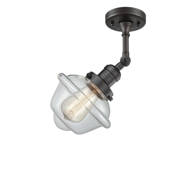 Innovations 1-LT LED Small Oxford 12.5" Semi-Flush Mount - Oil Rubbed Bronze - 201F-OB-G532-LED