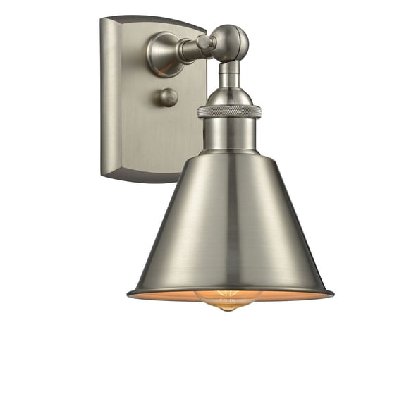Innovations 1-LT LED Smithfield 7" Sconce - Brushed Satin Nickel - 516-1W-SN-M8-LED