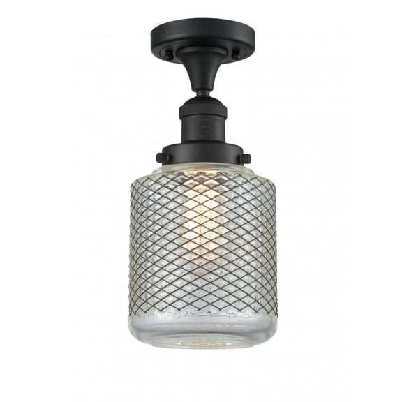 Innovations 1-LT LED Stanton 14" Semi-Flush Mount - Matte Black - 517-1CH-BK-G262-LED