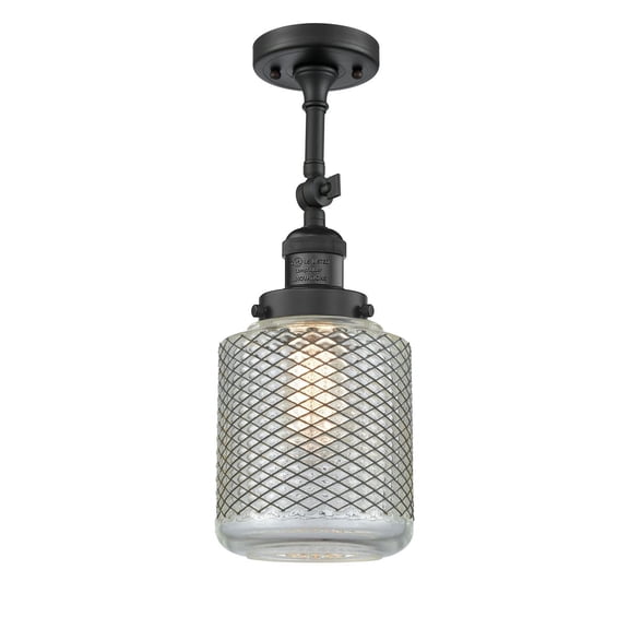 Innovations 1-LT LED Stanton 18" Semi-Flush Mount - Matte Black - 201F-BK-G262-LED