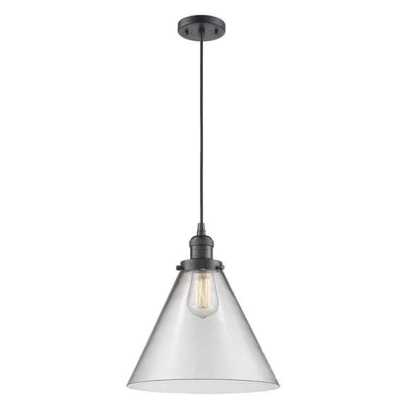 Innovations 1-LT LED X-Large Cone 12" Mini Pendant - Oil Rubbed Bronze - 201C-OB-G42-L-LED
