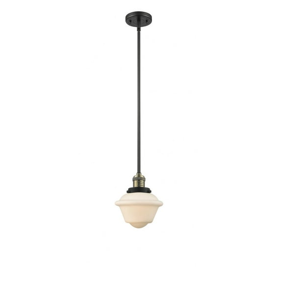 Innovations 1-LT Small Oxford 8" Mini Pendant - Black Antique Brass - 201S-BAB-G531