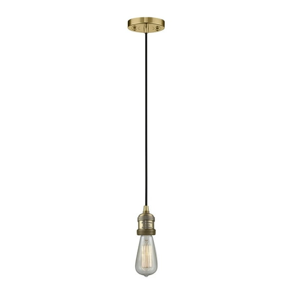Innovations 1-LT Vintage LED Bare Bulb 2" Mini Pendant - Brushed Brass - 200C-BB-LED