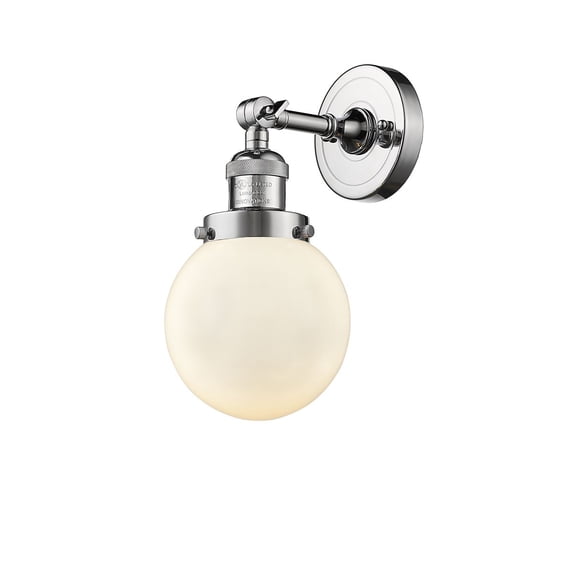 Innovations 1-LT Vintage LED Beacon 6" Sconce - Polished Chrome - 203-PC-G201-6-LED