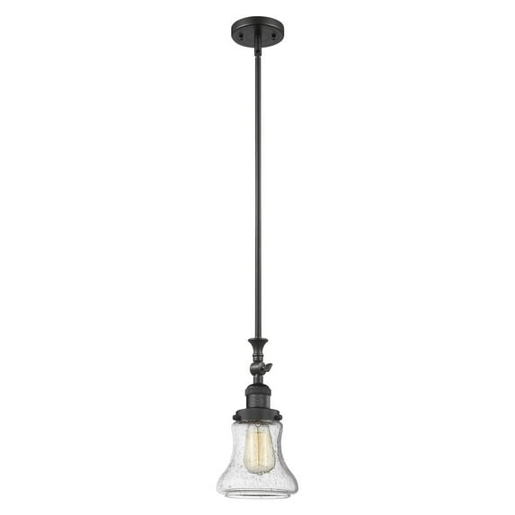 Innovations 1-LT Vintage LED Bellmont 6.5" Mini Pendant - Matte Black - 206-BK-G194-LED
