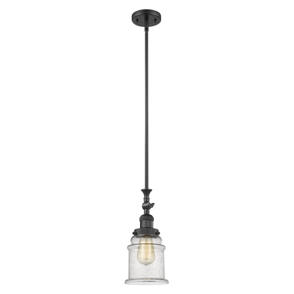 Innovations 1-LT Vintage LED Canton 6.5" Mini Pendant - Matte Black - 206-BK-G184-LED