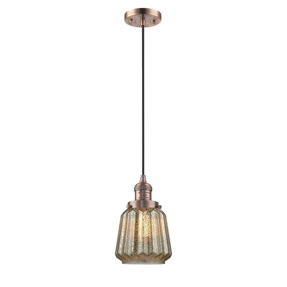 Innovations 1-LT Vintage LED Chatham 6" Mini Pendant - Antique Copper - 201C-AC-G146-LED