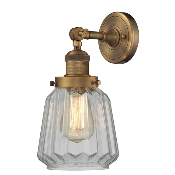 Innovations 1-LT Vintage LED Chatham 6" Sconce - Brushed Brass - 203-BB-G142-LED