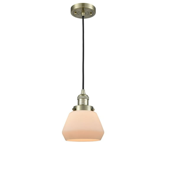 Innovations 1-LT Vintage LED Fulton 7" Mini Pendant - Antique Brass - 201C-AB-G171-LED