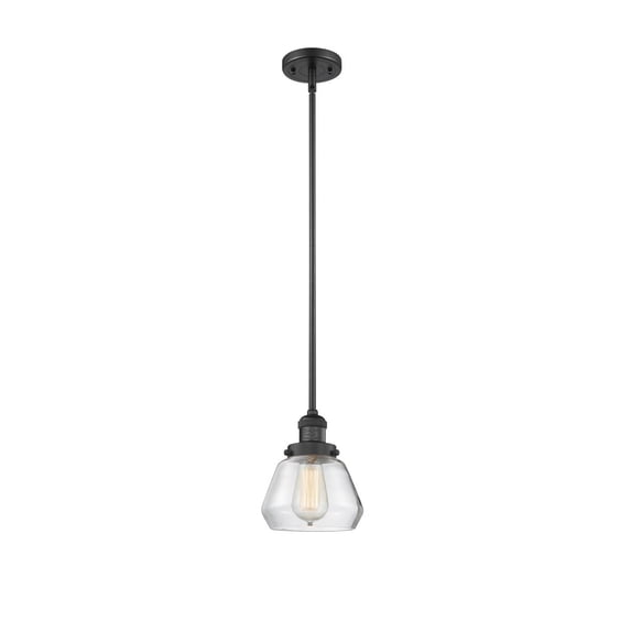 Innovations 1-LT Vintage LED Fulton 7" Mini Pendant - Matte Black - 201S-BK-G172-LED