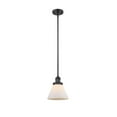 thumbnail image 1 of Innovations 1-LT Vintage LED Large Cone 8" Mini Pendant - Matte Black - 201S-BK-G41-LED, 1 of 1