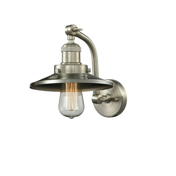 Innovations 1-LT Vintage LED Railroad 5" Sconce - Brushed Satin Nickel - 515-1W-SN-M2-LED