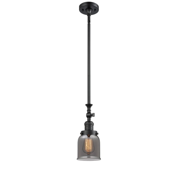 Innovations 1-LT Vintage LED Small Bell 5" Mini Pendant - Matte Black - 206-BK-G53-LED