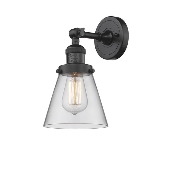 Innovations 1-LT Vintage LED Small Cone 6" Sconce - Oil Rubbed Bronze - 203-OB-G62-LED