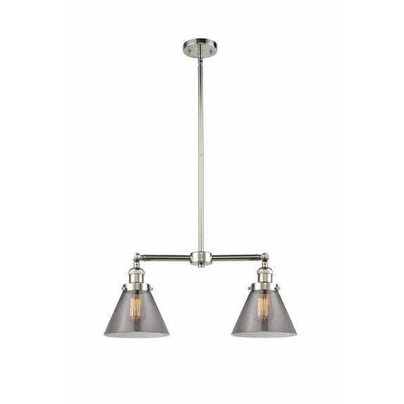 Innovations 2-LT LED Large Cone 22" Chandelier - Polished Nickel - 209-PN-G43-LED
