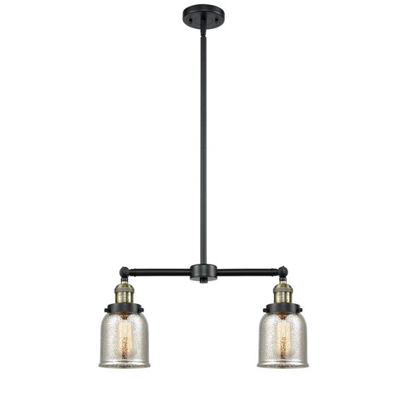 Innovations 2-LT LED Small Bell 21" Chandelier - Black Antique Brass - 209-BAB-G58-LED